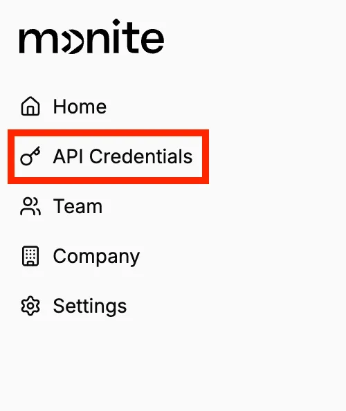 API credentials